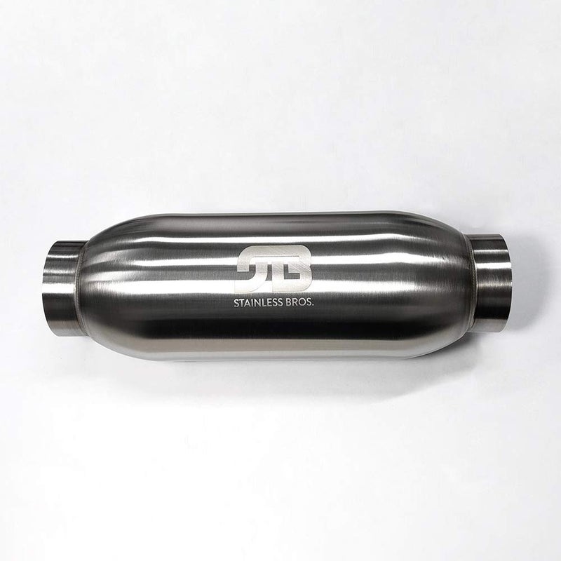 Stainless Bros 3 Inch Stainless Bullet/Bottle Style Resonator 12 Inch Length - SS304 (3" x 12" OAL) - Image 1